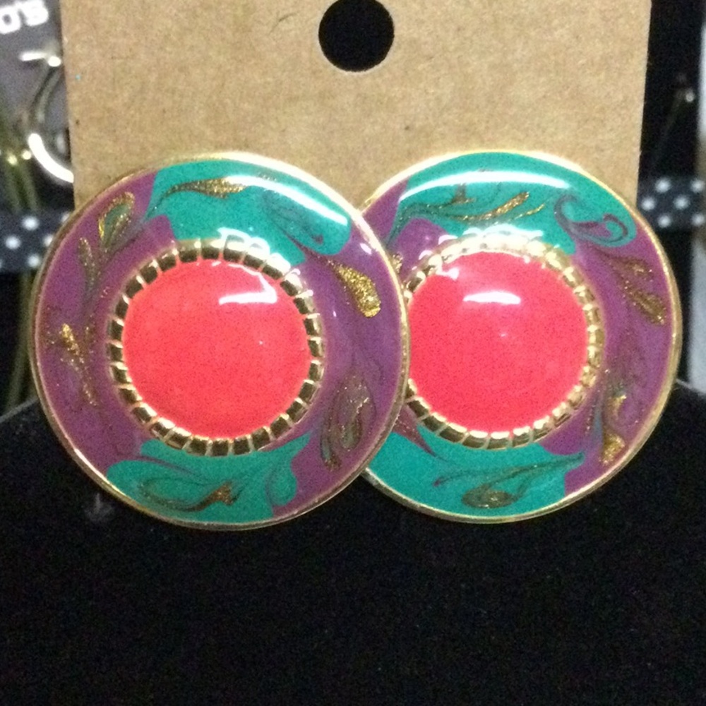 Colorful Enamel Earrings